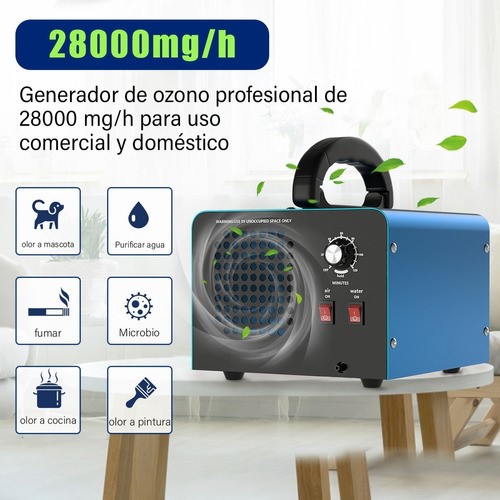 Purificador De Aire Portátil Generador De Ozono 28000mg