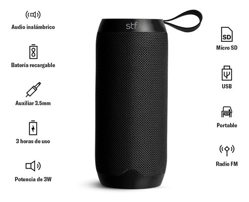 Bocina Bluetooth Stf Loud negro