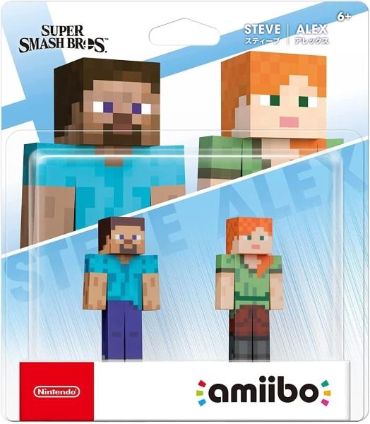 Amiibo Minecraft Steve Alex 2 Pack Nintendo Switch - Game Center