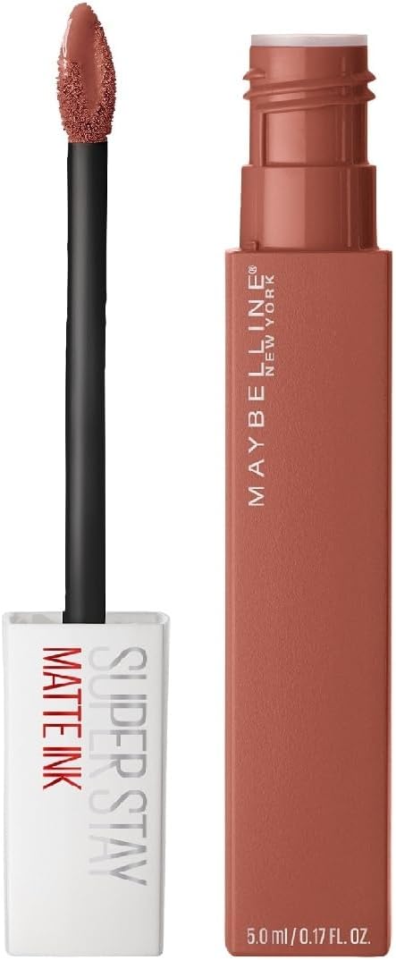 A Maybelline Labial líquido matte de larga duración, Superstay Matte Ink tono Amazonian 70, 5g.