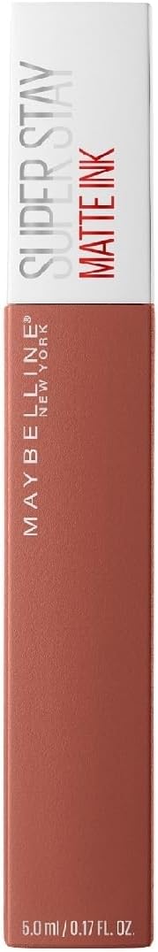 A Maybelline Labial líquido matte de larga duración, Superstay Matte Ink tono Amazonian 70, 5g.