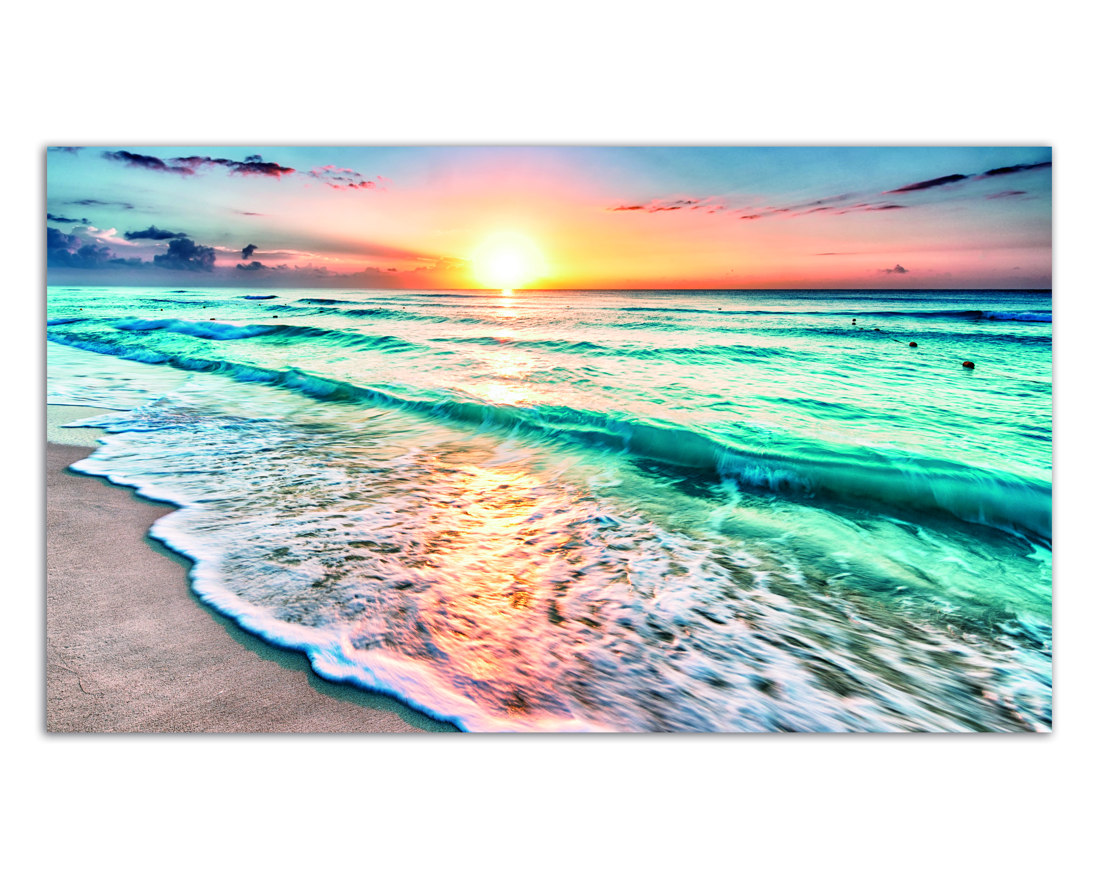 Cuadro Decorativo Acrílico Playa Amanecer 70x120  