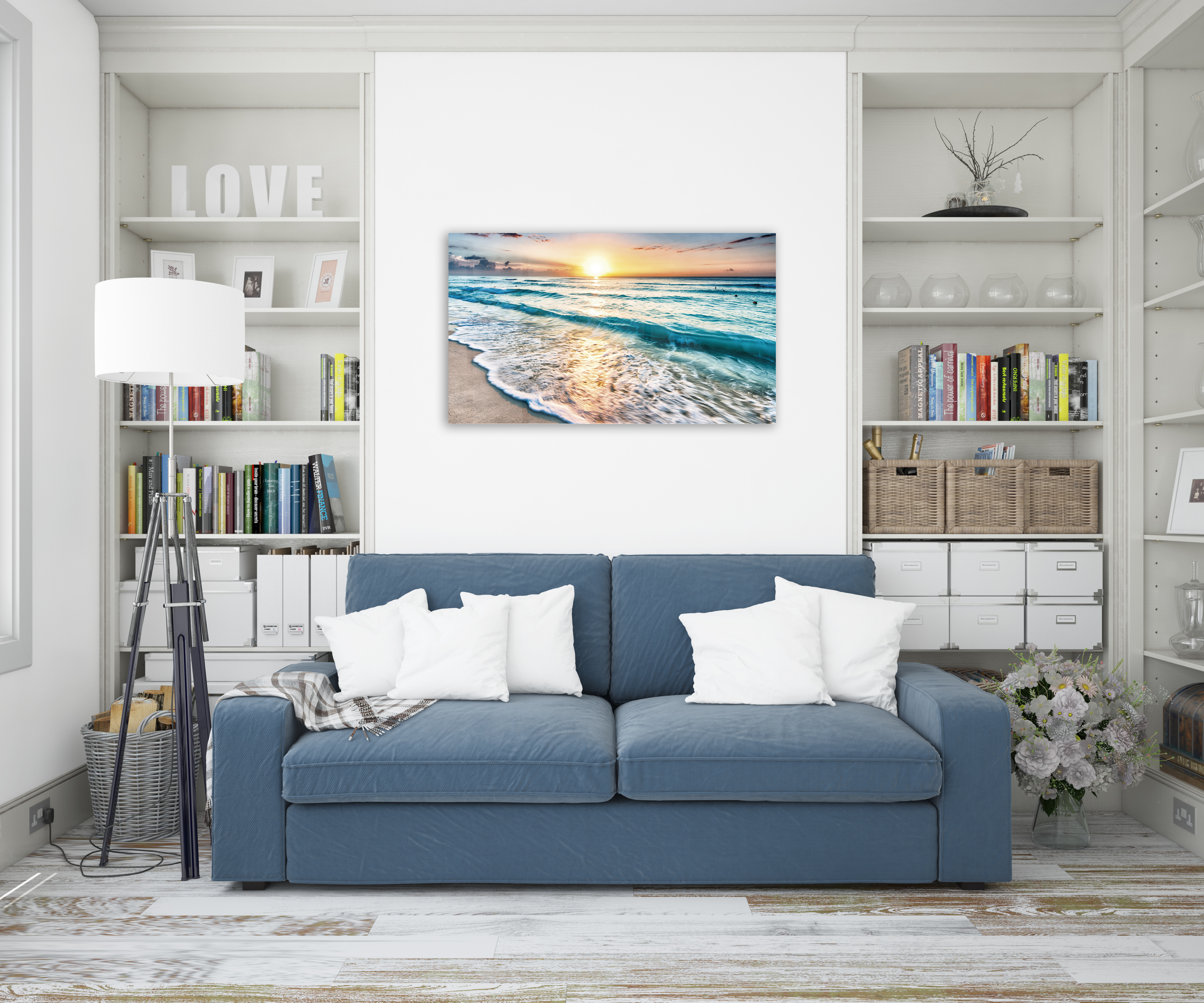 Cuadro Decorativo Acrílico Playa Amanecer 70x120  