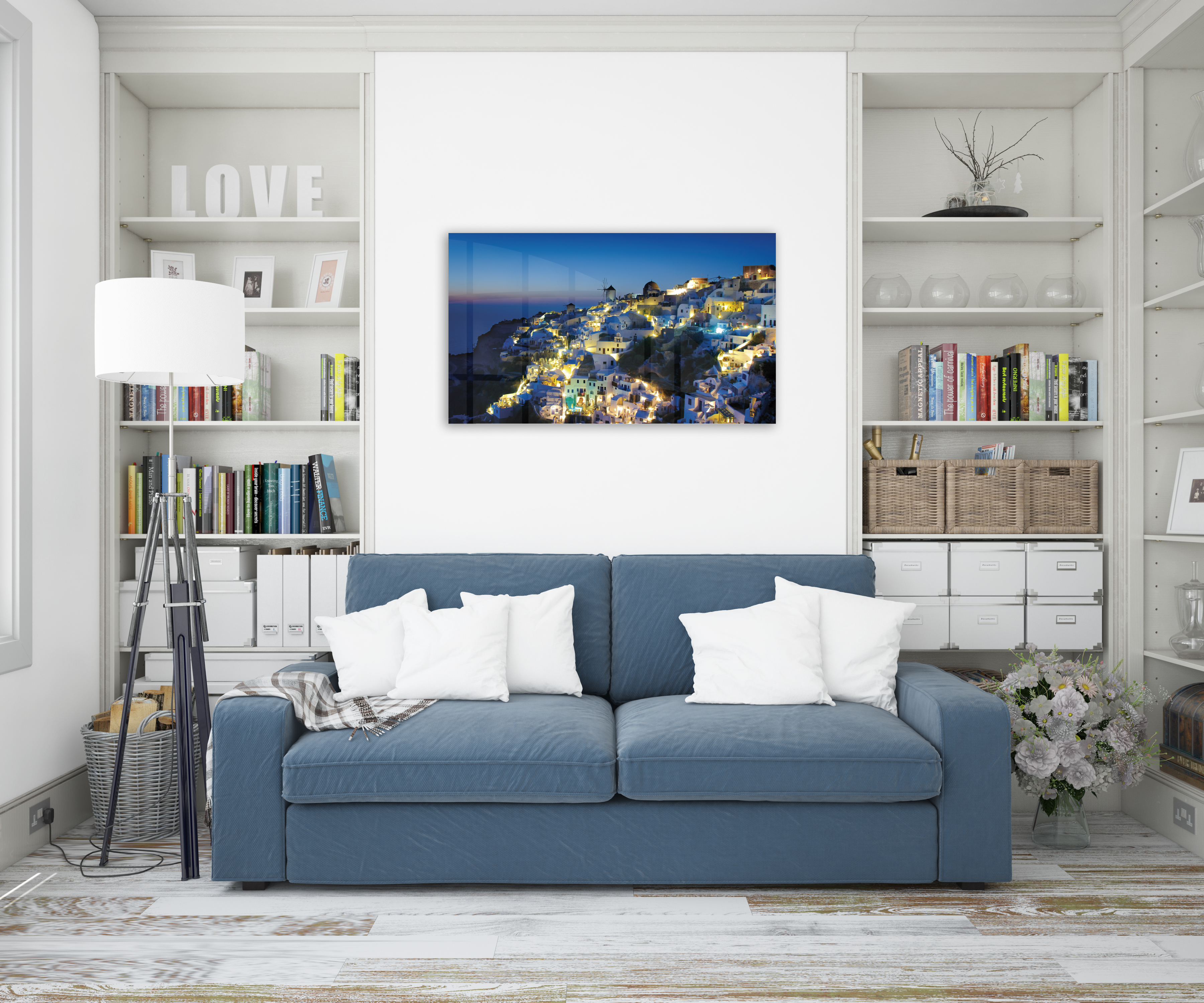 Cuadro Decorativo Acrílico Santorini 70x120  