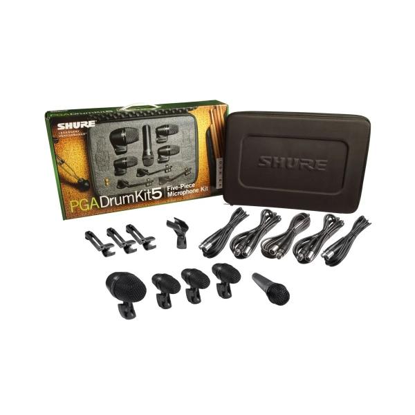 Kit De 5 Micrófonos SHURE Pgadrumkit5 Para Batería .