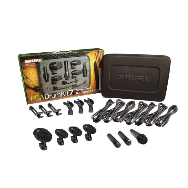 Kit De 7 Micrófonos SHURE Pgadrumkit7 Para Batería.