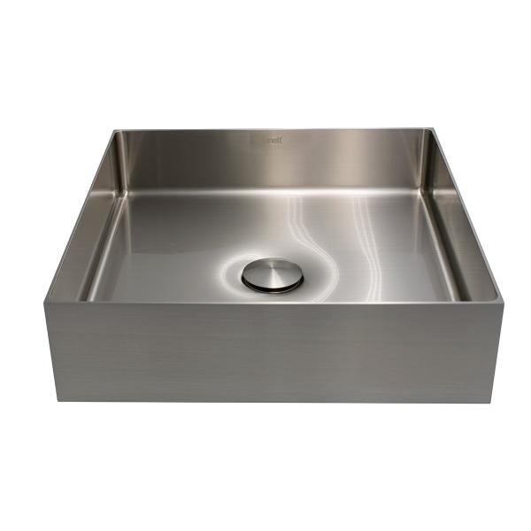 Ovalin Lavabo Cuadrado Acero Inoxidable 304 Satin Super Lujo