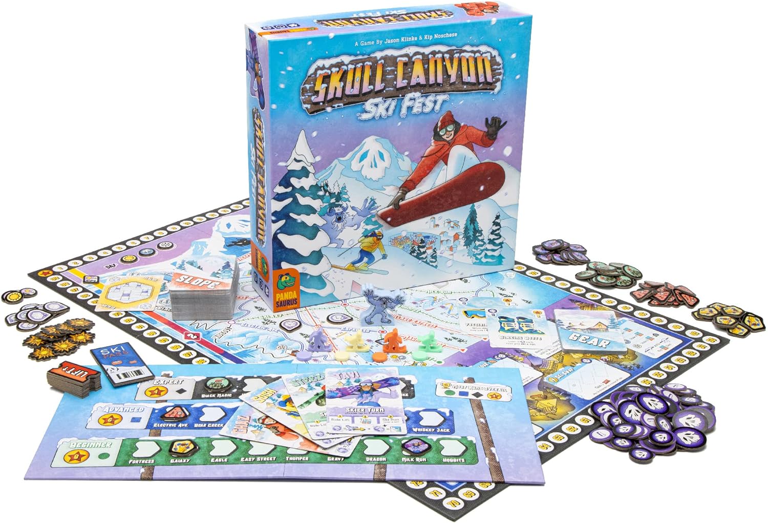 Skull Canyon Ski Fest + Promo Inglés Pandasaurus Games Juego 2 a 4 Jugadores