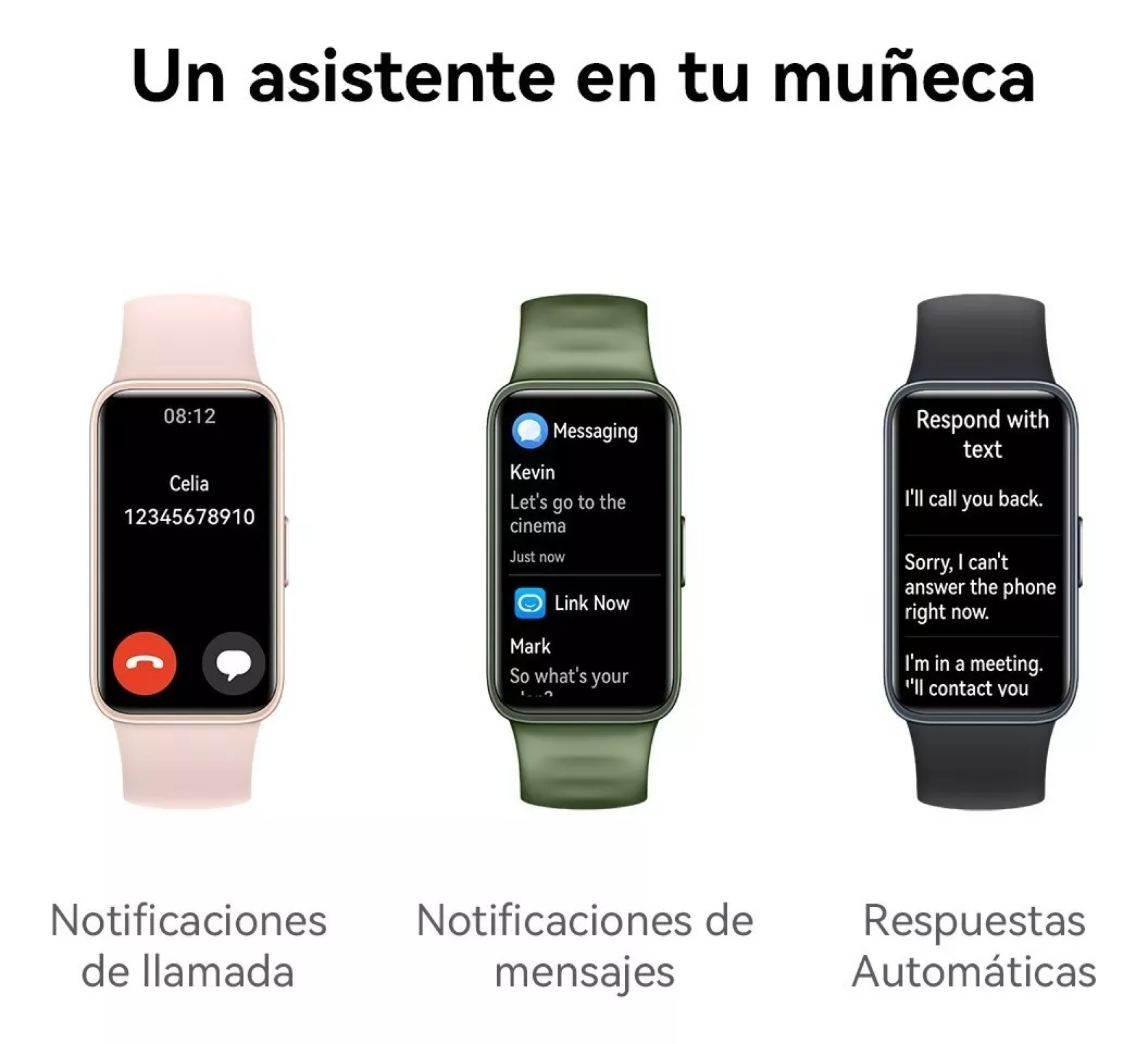 Smartwatch Huawei Band 8 1.47' Batería Hasta 14 Días Rosa.