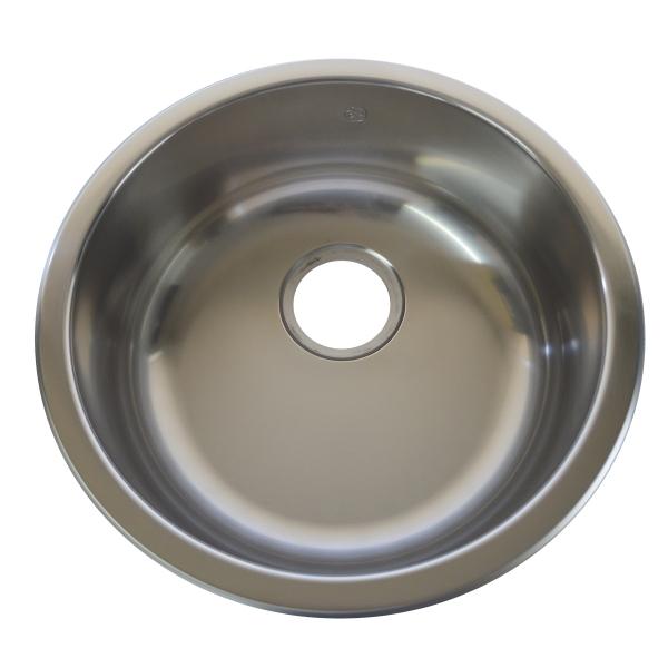 Fregadero Cocina Submontar Redonda 44.6x18 Eb Acero A177a