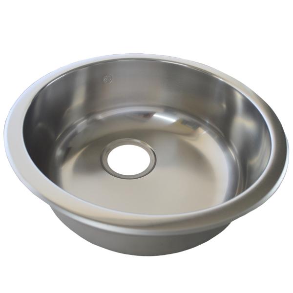 Fregadero Cocina Submontar Redonda 44.6x18 Eb Acero A177a