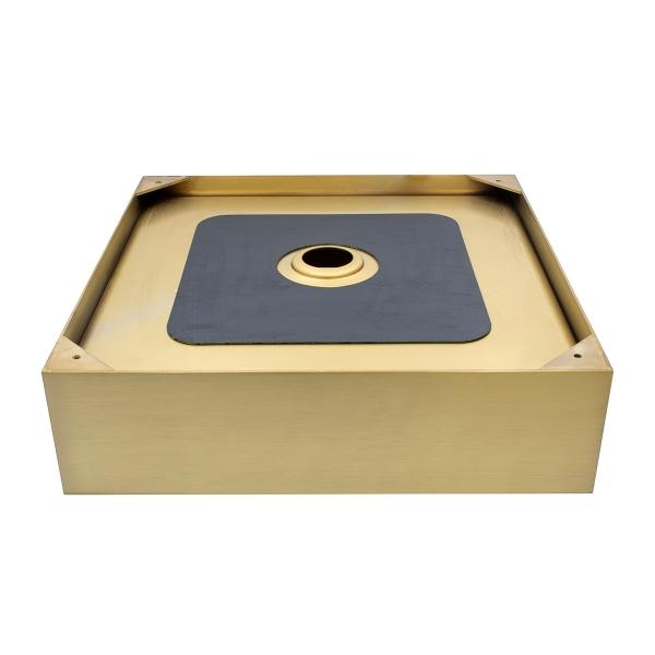 Ovalin Lavabo Cuadrado Acero Inoxidable304 Dorado Super Lujo