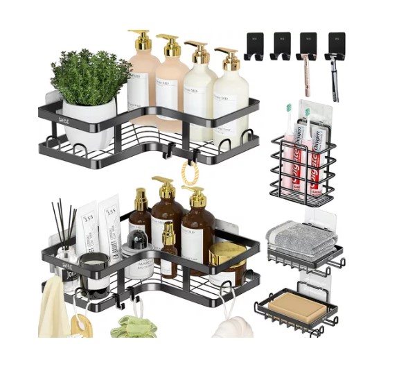 Organizador Baño Regadera Estante Acero Inoxidable T