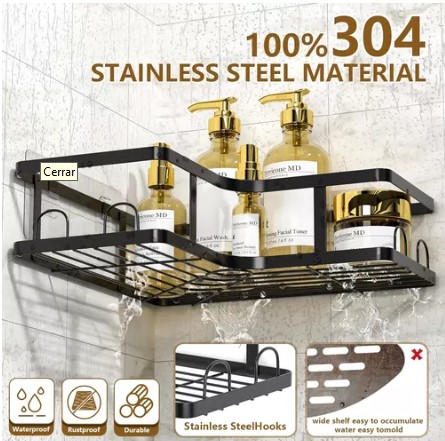 Organizador Baño Regadera Estante Acero Inoxidable T