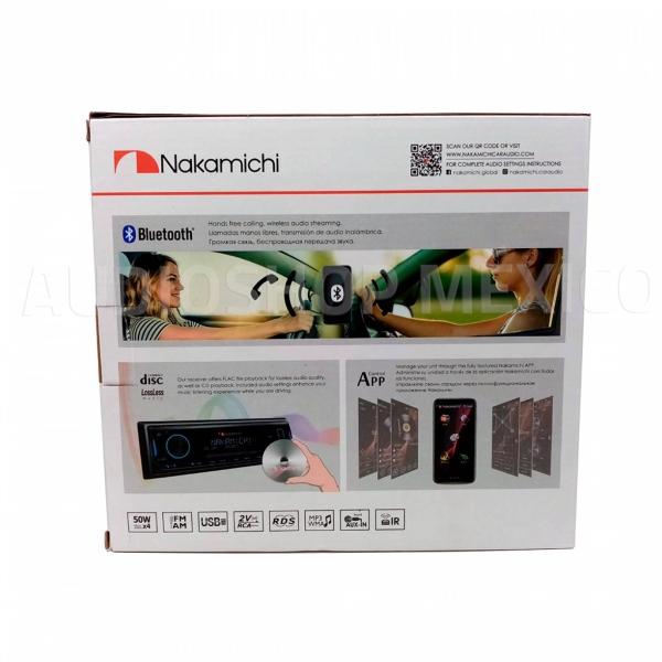 Autoestéreo 1 DIN Nakamichi NQ821B Desmontable CD Bluetooth iOS Android RGB 