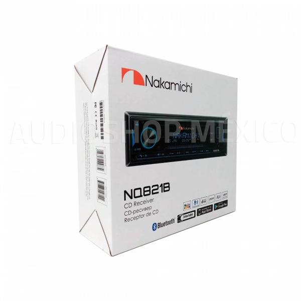 Autoestéreo 1 DIN Nakamichi NQ821B Desmontable CD Bluetooth iOS Android RGB 