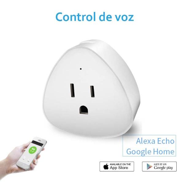 Enchufe inteligente mini Compatible con Amazon Alexa google home smart socket