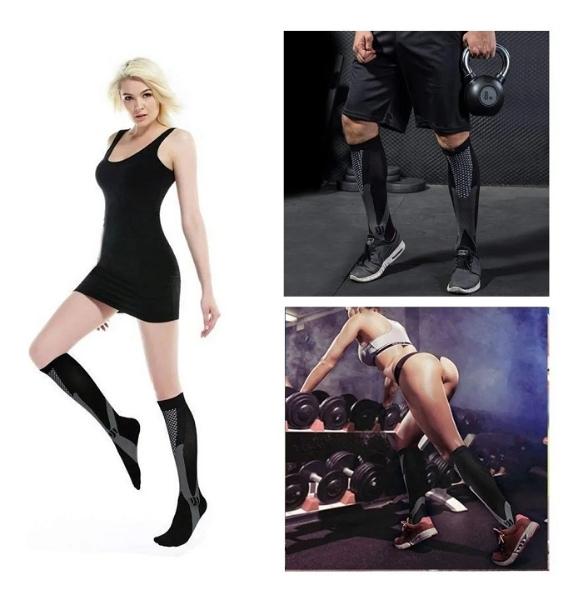 2 Pares de  Calcetines De Compresión Deportiva XXL