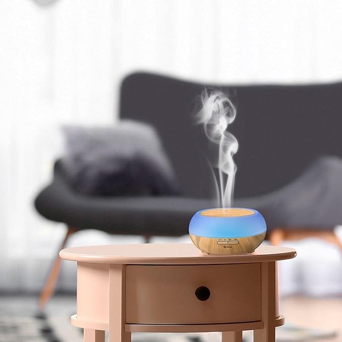 STEREN SHOME-Air Humidificador Y Difusor de Aroma Wi-Fi, 400 Ml, Azul.
