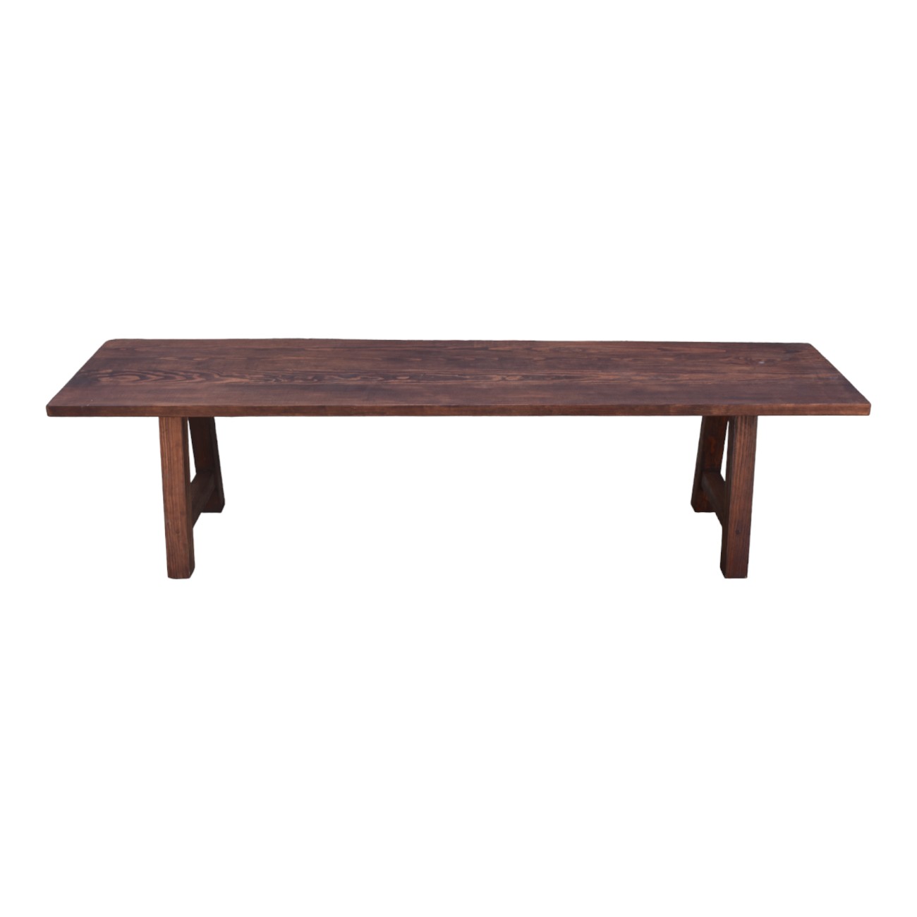 Banca de madera color caoba Hogare.
