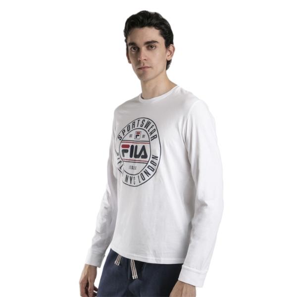 Playera Fila Hombre Manga Larga Afonso Graphic Blanco LM913374100