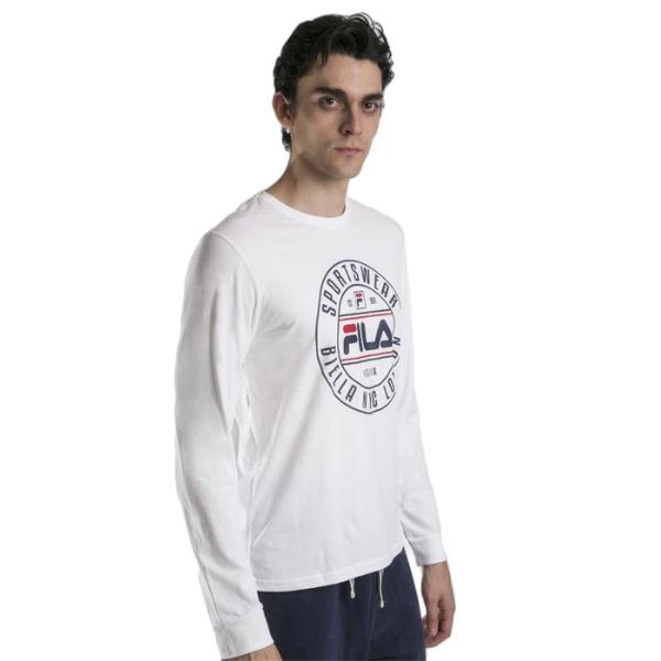Playera Fila Hombre Manga Larga Afonso Graphic Blanco LM913374100