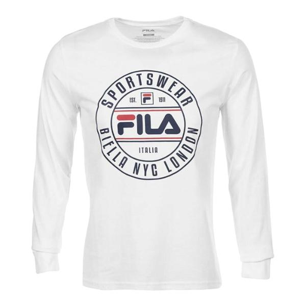 Playera Fila Hombre Manga Larga Afonso Graphic Blanco LM913374100