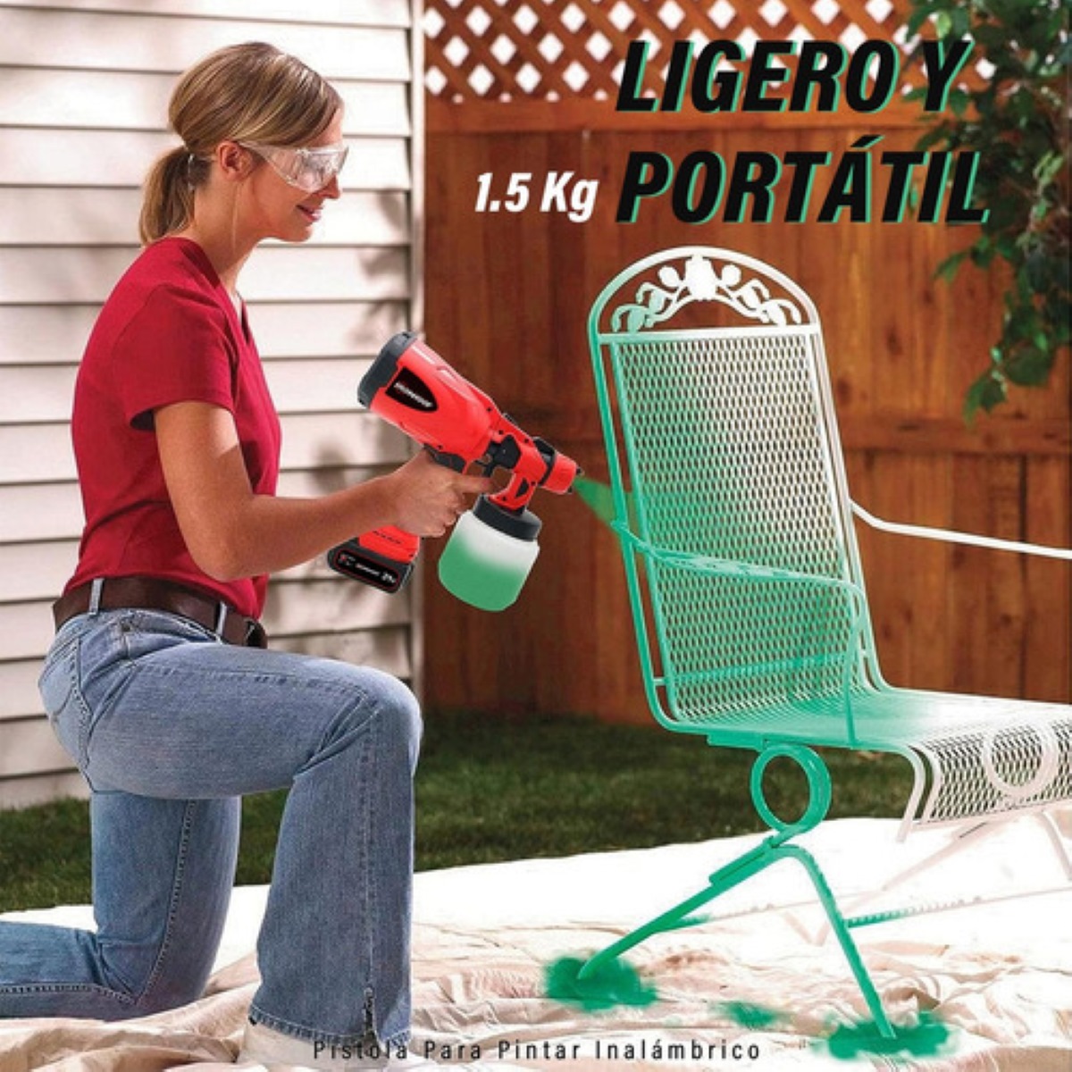 Pistola Para Pintar Pulverizador Pintura Inalámbrico 800 ml