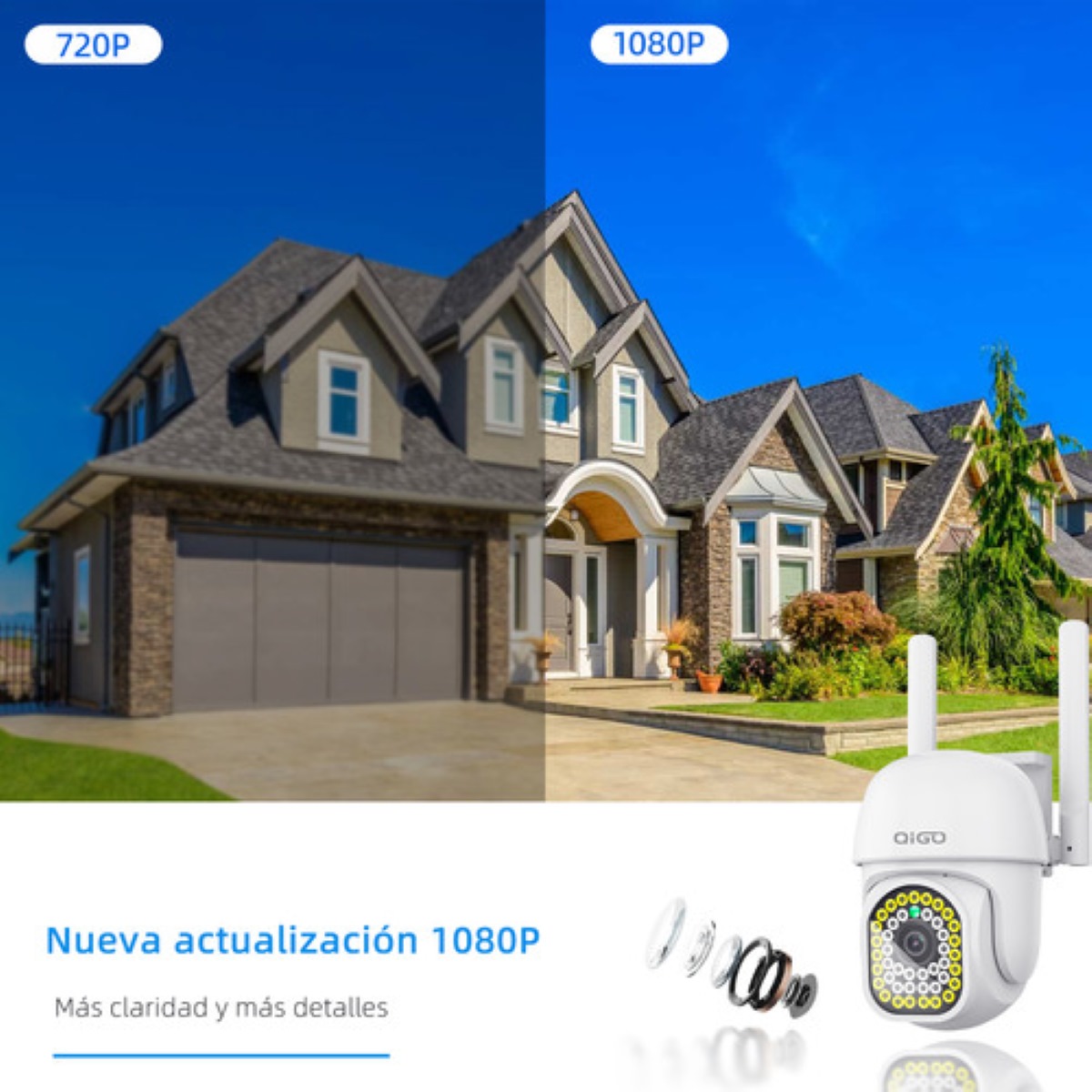 Cámaras De Seguridad Vigilancia Exterior Wifi Inalambricas QIGO Q43