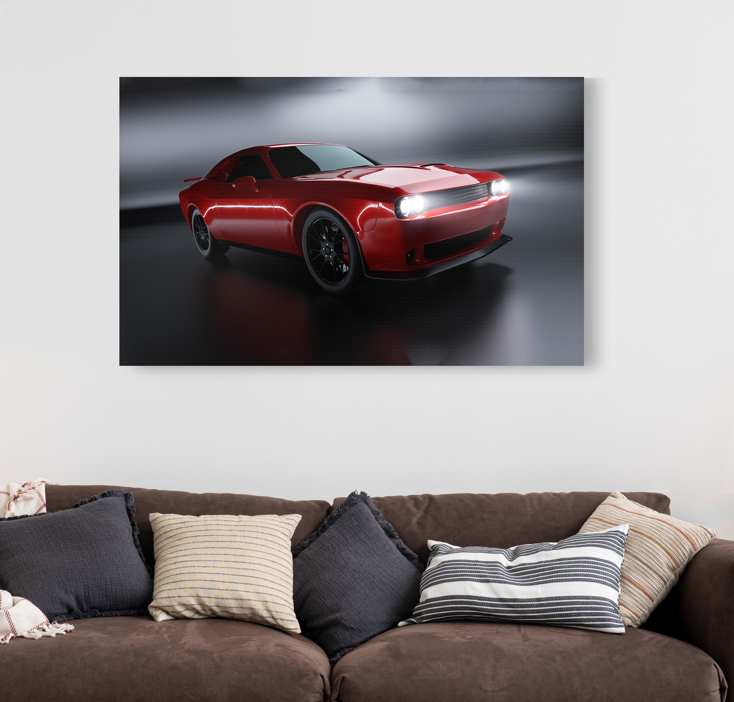 Cuadro Entelado Canvas Car Red 80x120