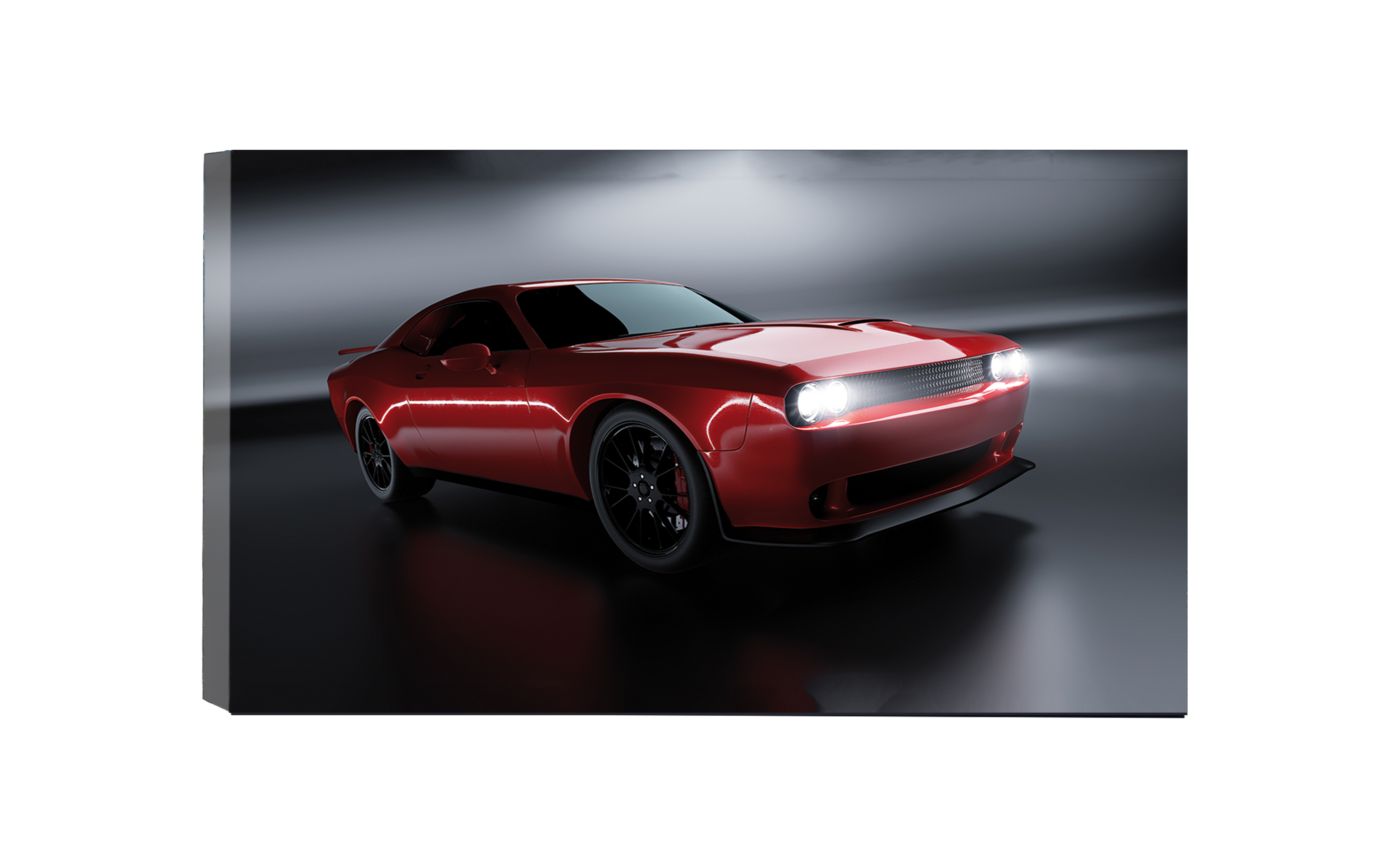 Cuadro Entelado Canvas Car Red 80x120