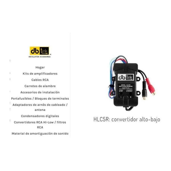 Convertidor de Alta a Baja DB Link HLC5R Hi-Low con salida de disparo remoto 12 Volts 