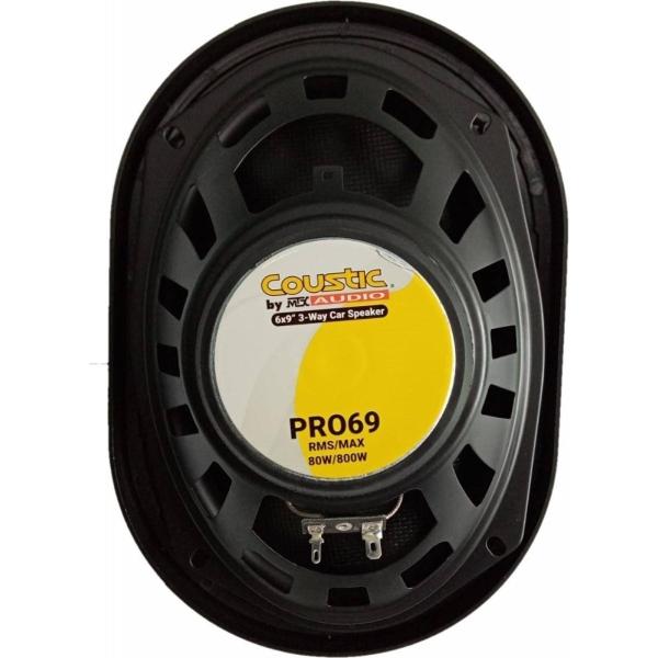 Bocinas Coaxiales Coustic Pro69 800 Watts 6x9 Pulgadas 4 Ohms 3 Vías 
