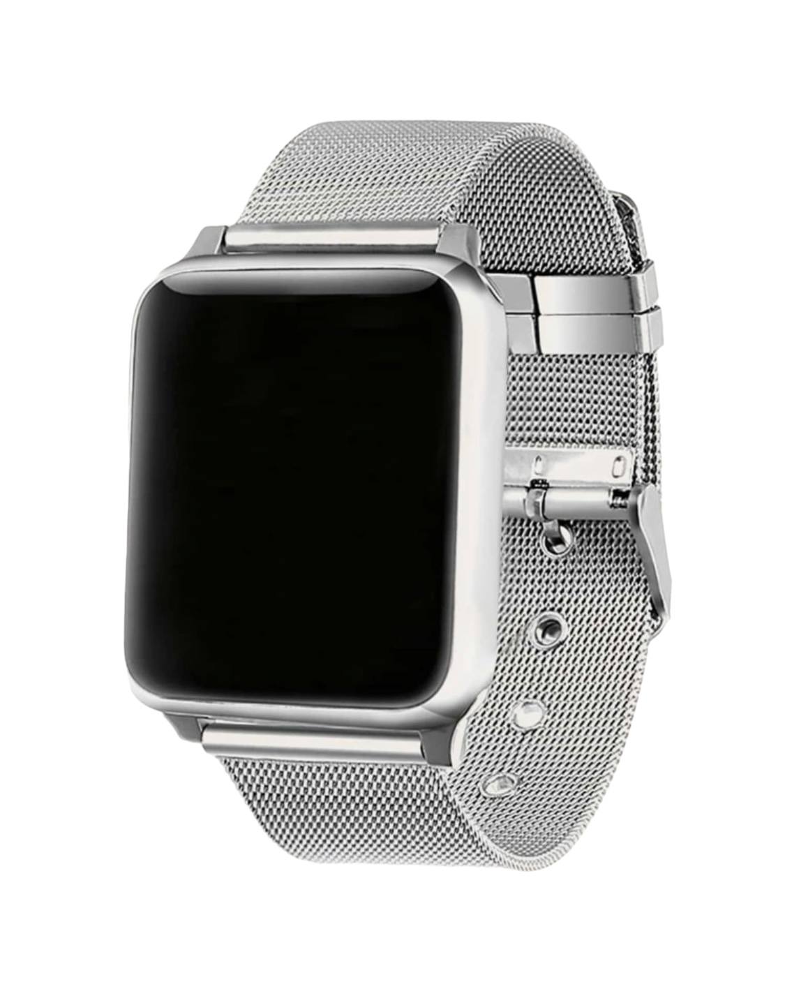Correa Band Negra Metalica Compatible Con Apple Watch Hombre.