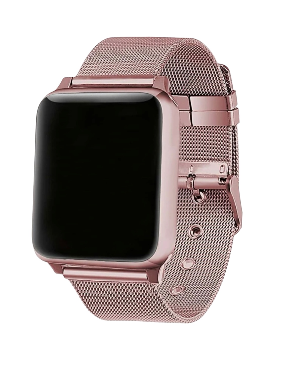 Correa Band Negra Metalica Compatible Con Apple Watch Hombre.