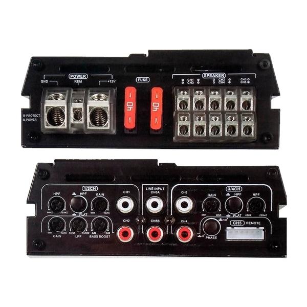 Mini Amplificador 5 Canales Rock Series RKS-P900.5DM 1600 Watts Clase D 2 Ohms 