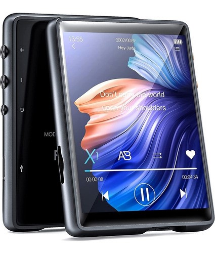 Reproductor De Música Digital Mp3 Mp4 32g Con Pantalla Tácti negro