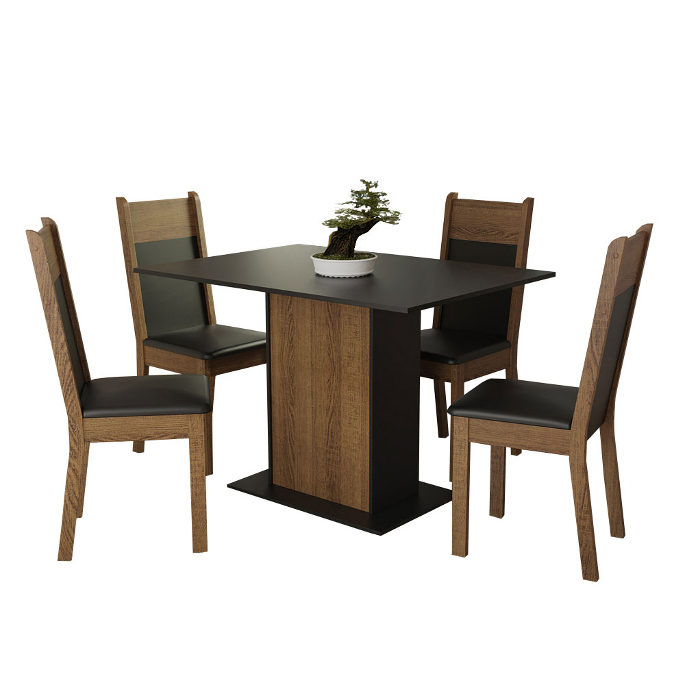 Juego de Comedor con Mesa y 4 Sillas Madesa Sheila MN.