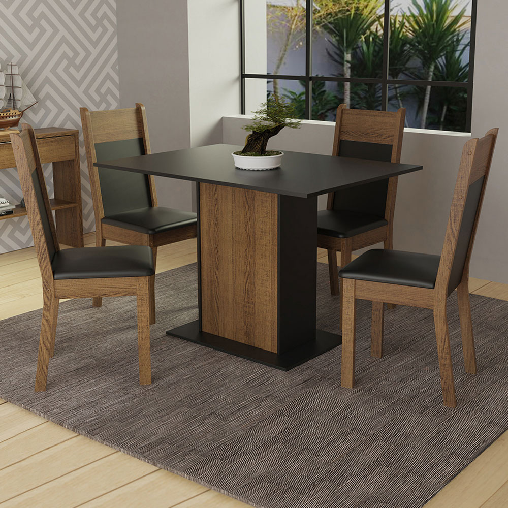 Juego de Comedor con Mesa y 4 Sillas Madesa Sheila MN.