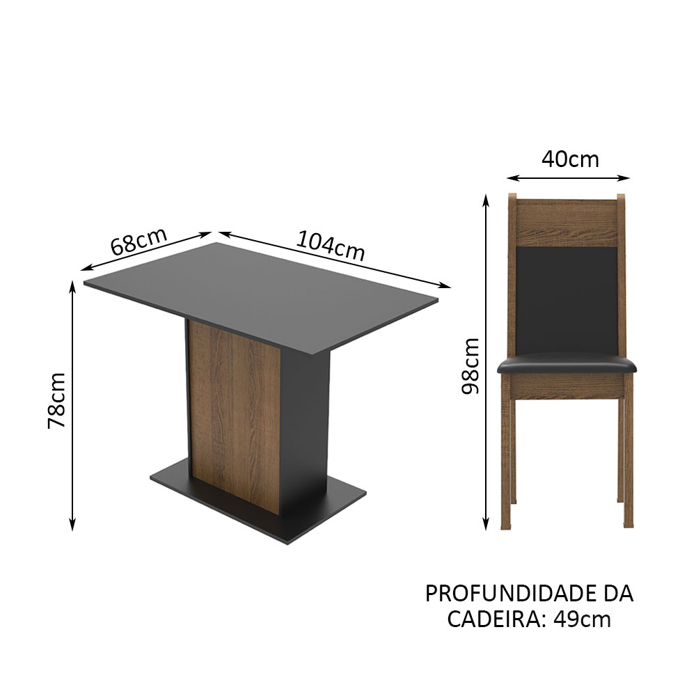 Juego de Comedor con Mesa y 4 Sillas Madesa Sheila MN.