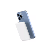 Powerbank 5000 Mah Para iPhone Magsafe Inalámbrica Carga 15w Color blanco