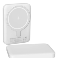 Powerbank 5000 Mah Para iPhone Magsafe Inalámbrica Carga 15w Color blanco