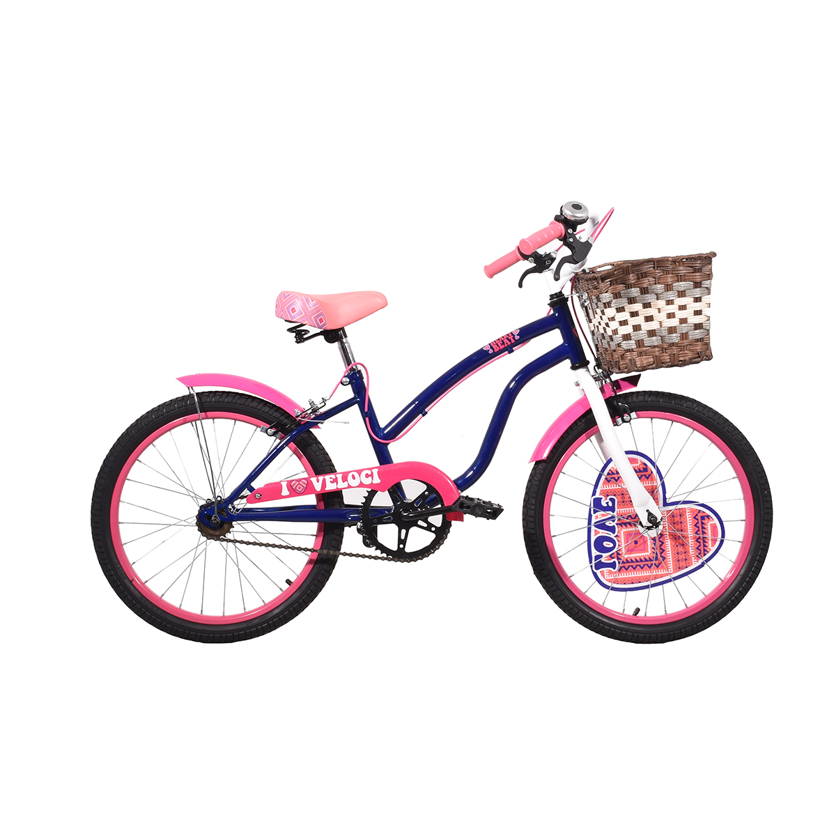 Bicicleta Veloci Heart Beat City Rodada 20 Azul Infantil