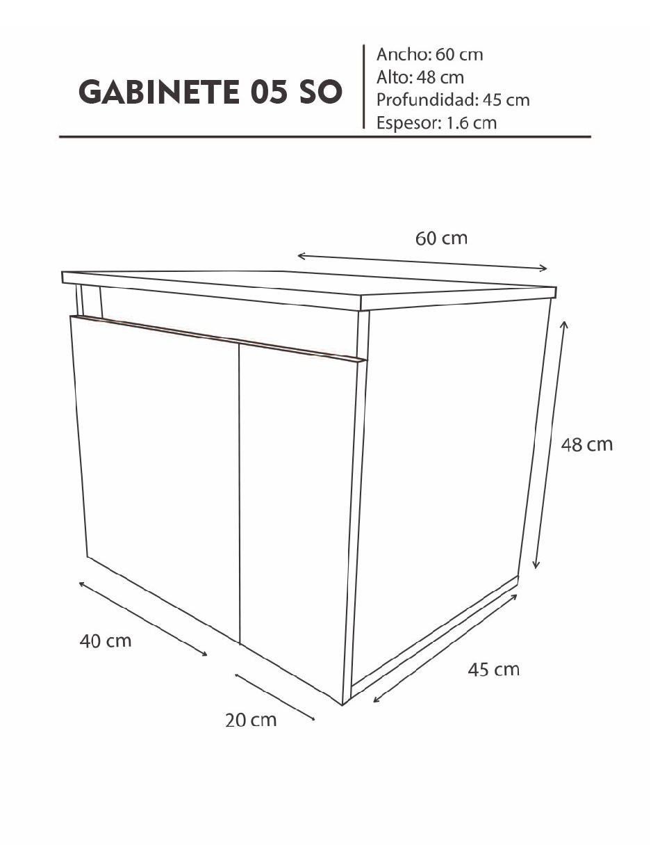 Mueble Gabinete Para Baño Sin Lavamanos Y Monomando Ocean