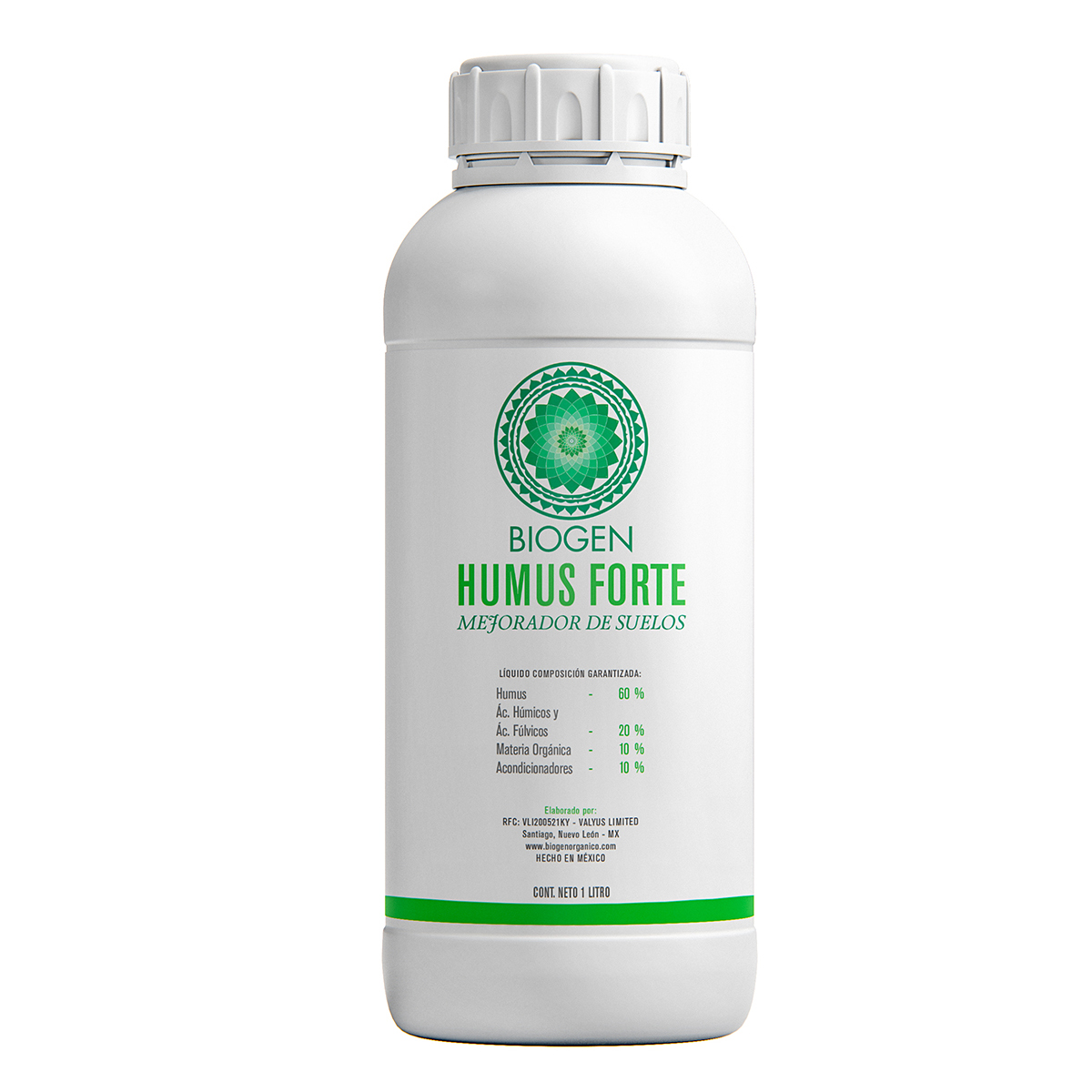 Mejorador De Suelos Orgánico Biogen Humus Forte 1Lt.