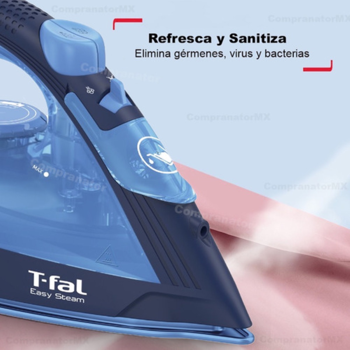 Plancha De Ropa Con Suela Cerámica Vapor Vertical Desinfecta