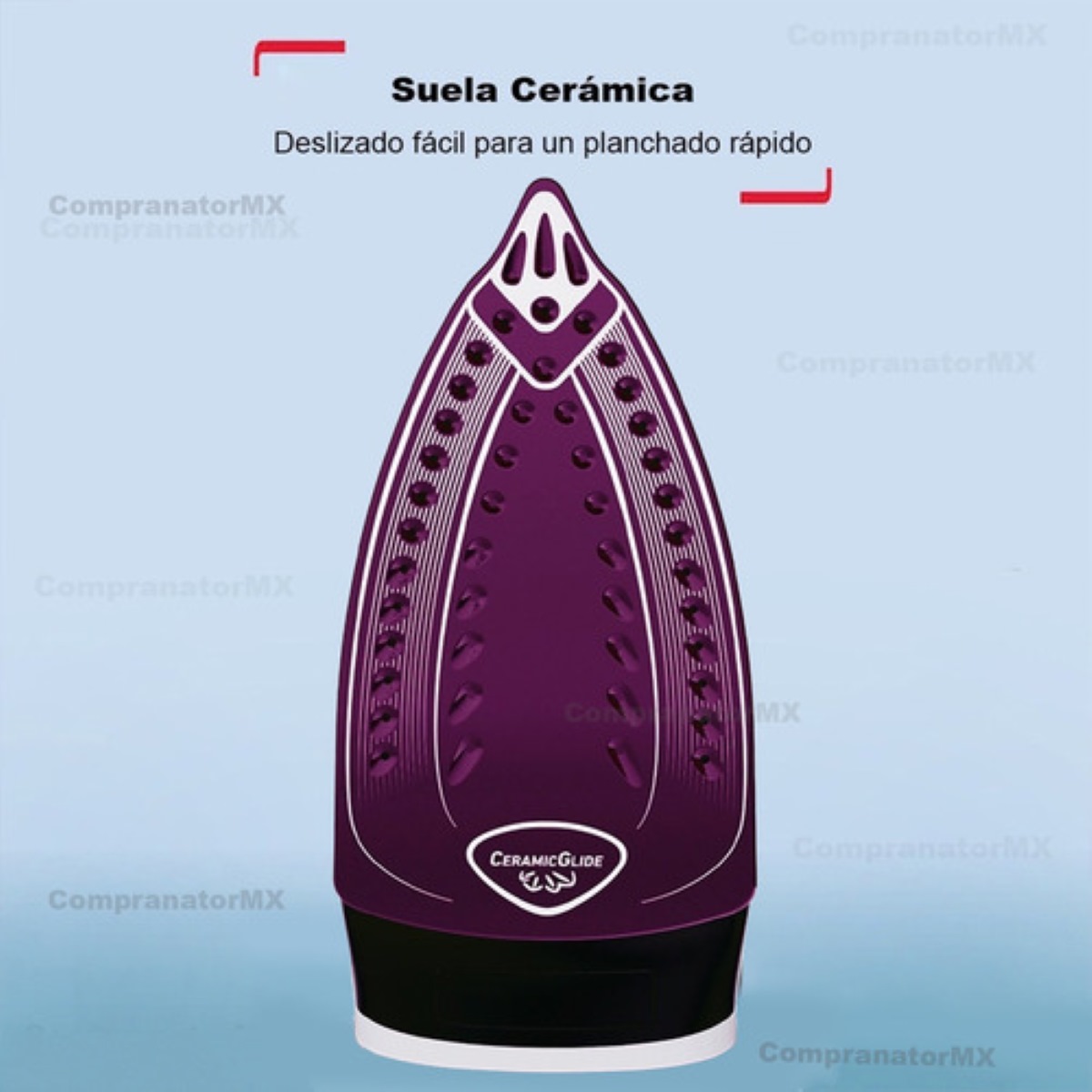 Plancha De Ropa Suela Cerámica Con Vapor Vertical Desinfect