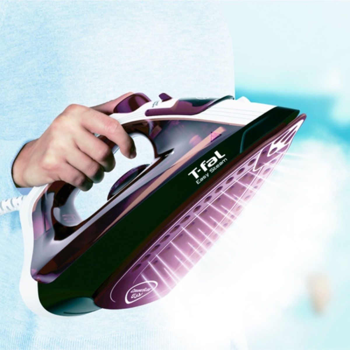 Plancha De Ropa Suela Cerámica Con Vapor Vertical Desinfect