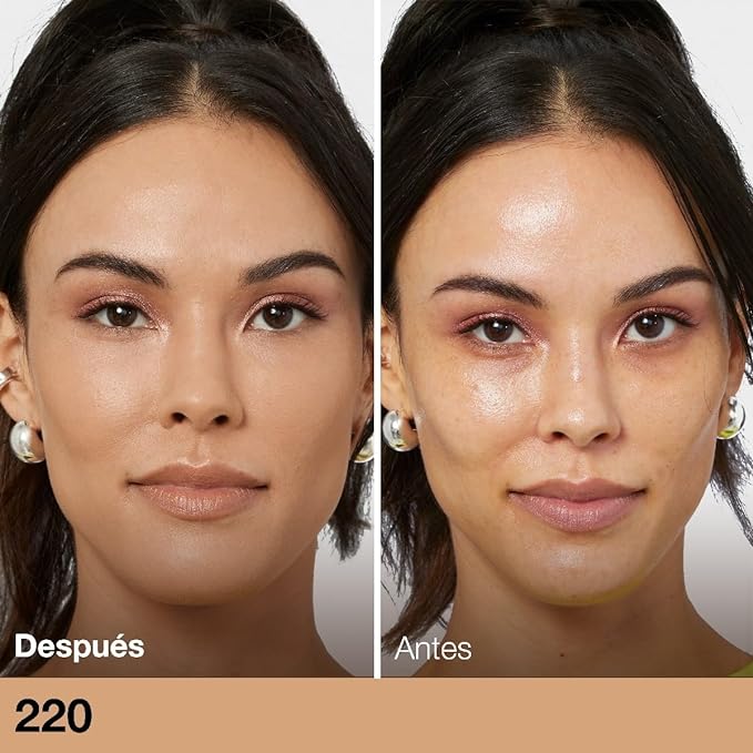 A Maybelline Base de maquillaje matificante Fit Me Matte, tono 220 Natural Beige, 110g.