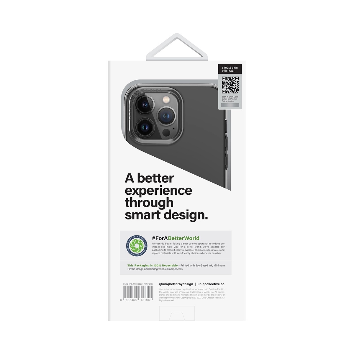 Funda Para iPhone 14 Pro Max Air Fender Gris Humo Por Uniq.